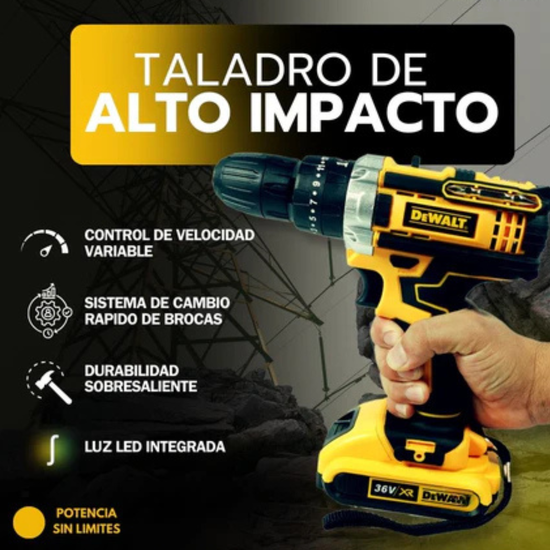 Taladro DWT® inalámbrico con 20 accesorios + 2 baterías de regalo🎁